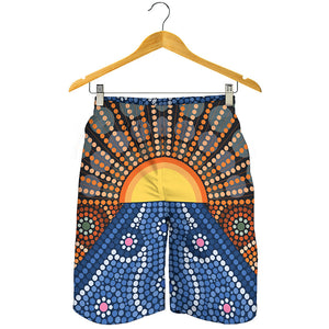 Aboriginal Indigenous Sunset Art Print Men's Shorts