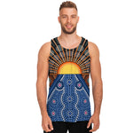 Aboriginal Indigenous Sunset Art Print Men's Tank Top