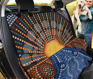 Aboriginal Indigenous Sunset Art Print Pet Car Back Seat Cover