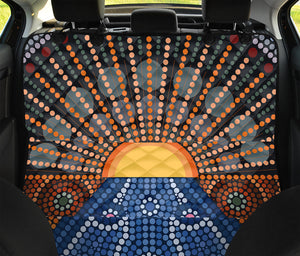 Aboriginal Indigenous Sunset Art Print Pet Car Back Seat Cover