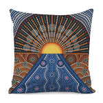 Aboriginal Indigenous Sunset Art Print Pillow Cover