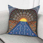 Aboriginal Indigenous Sunset Art Print Pillow Cover