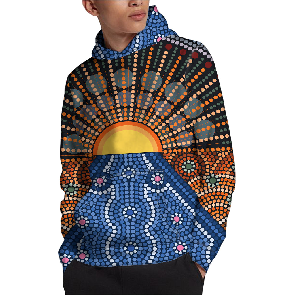 Aboriginal Indigenous Sunset Art Print Pullover Hoodie