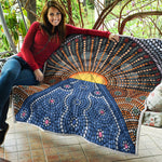 Aboriginal Indigenous Sunset Art Print Quilt