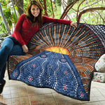 Aboriginal Indigenous Sunset Art Print Quilt