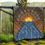 Aboriginal Indigenous Sunset Art Print Quilt