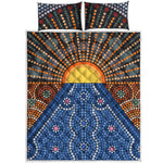 Aboriginal Indigenous Sunset Art Print Quilt Bed Set