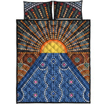 Aboriginal Indigenous Sunset Art Print Quilt Bed Set