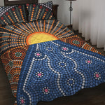 Aboriginal Indigenous Sunset Art Print Quilt Bed Set