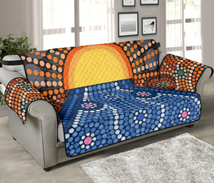 Aboriginal Indigenous Sunset Art Print Sofa Protector