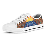 Aboriginal Indigenous Sunset Art Print White Low Top Shoes