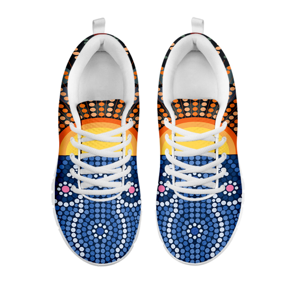 Aboriginal Indigenous Sunset Art Print White Sneakers