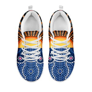 Aboriginal Indigenous Sunset Art Print White Sneakers