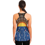 Aboriginal Indigenous Sunset Art Print Women's Racerback Tank Top
