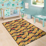 Aboriginal Kangaroo Pattern Print Area Rug