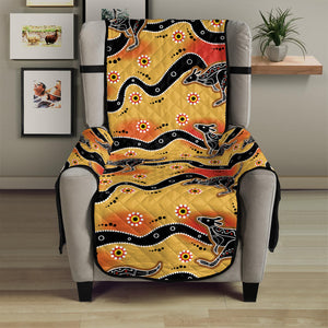 Aboriginal Kangaroo Pattern Print Armchair Protector