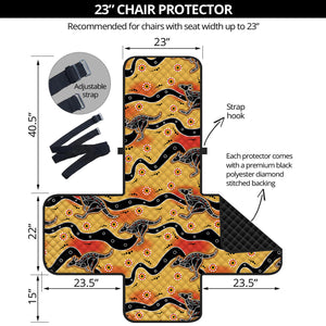 Aboriginal Kangaroo Pattern Print Armchair Protector