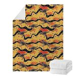 Aboriginal Kangaroo Pattern Print Blanket