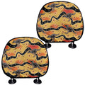 Aboriginal Kangaroo Pattern Print Car Headrest Covers