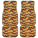 Aboriginal Kangaroo Pattern Print Front and Back Car Floor Mats