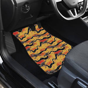 Aboriginal Kangaroo Pattern Print Front and Back Car Floor Mats