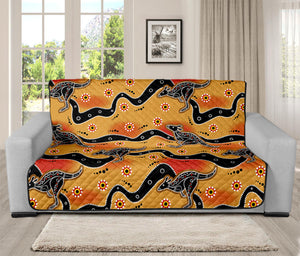 Aboriginal Kangaroo Pattern Print Futon Protector