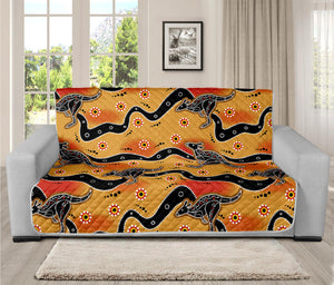 Aboriginal Kangaroo Pattern Print Futon Protector