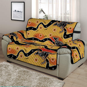 Aboriginal Kangaroo Pattern Print Half Sofa Protector