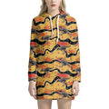 Aboriginal Kangaroo Pattern Print Pullover Hoodie Dress