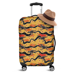 Aboriginal Kangaroo Pattern Print Luggage Cover