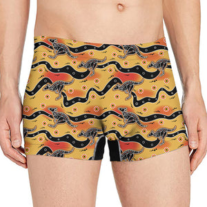 Aboriginal Kangaroo Pattern Print Men's Boxer Briefs