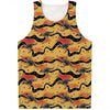 Aboriginal Kangaroo Pattern Print Men's Tank Top