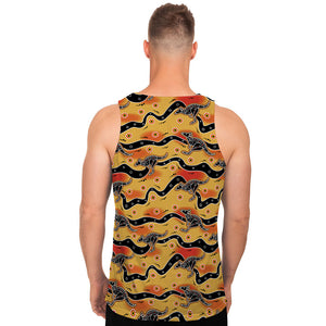 Aboriginal Kangaroo Pattern Print Men's Tank Top