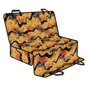 Aboriginal Kangaroo Pattern Print Pet Car Back Seat Cover