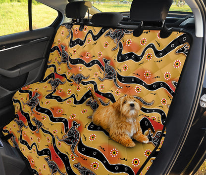 Aboriginal Kangaroo Pattern Print Pet Car Back Seat Cover