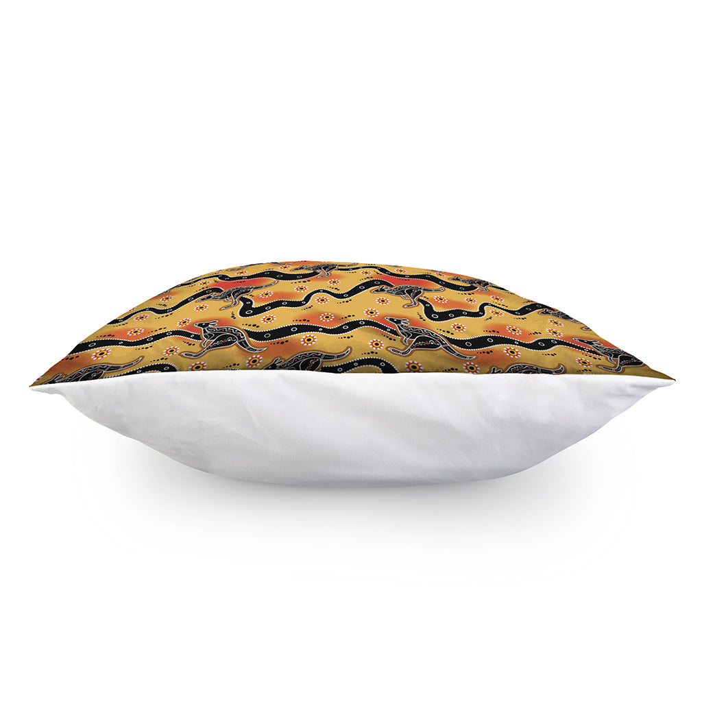 Aboriginal Kangaroo Pattern Print Pillow Cover