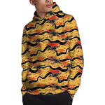 Aboriginal Kangaroo Pattern Print Pullover Hoodie