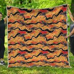 Aboriginal Kangaroo Pattern Print Quilt
