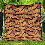 Aboriginal Kangaroo Pattern Print Quilt