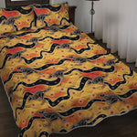 Aboriginal Kangaroo Pattern Print Quilt Bed Set