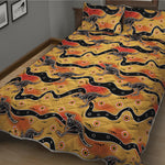 Aboriginal Kangaroo Pattern Print Quilt Bed Set