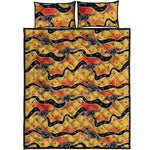 Aboriginal Kangaroo Pattern Print Quilt Bed Set