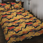 Aboriginal Kangaroo Pattern Print Quilt Bed Set