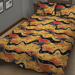 Aboriginal Kangaroo Pattern Print Quilt Bed Set