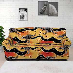 Aboriginal Kangaroo Pattern Print Sofa Cover