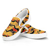 Aboriginal Kangaroo Pattern Print White Slip On Shoes