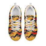 Aboriginal Kangaroo Pattern Print White Sneakers