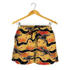 Aboriginal Kangaroo Pattern Print Women's Shorts