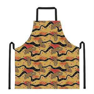 Aboriginal Lizard Pattern Print Apron