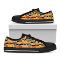 Aboriginal Lizard Pattern Print Black Low Top Sneakers